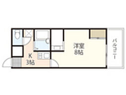 イーハトーヴ安芸 1Kの間取図画像