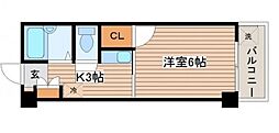 ロイヤルシティ隅の浜 1Kの間取図画像