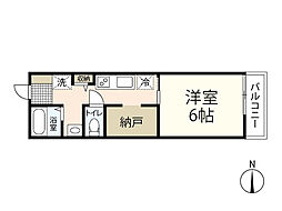 ゴール・D・ロジャー 1Kの間取図画像