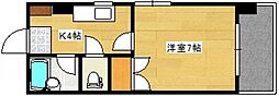 第一品川ビル 1Kの間取図画像
