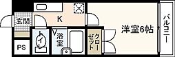 グランデールKY 1Kの間取図画像