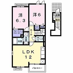 スペランツァ1 2LDKの間取図画像