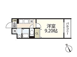 JRBハイツ矢賀駅前 1Kの間取図画像