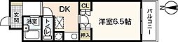 エスポアール・石川 1Kの間取図画像