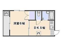 サンライズ五日市中央4丁目ビル 1DKの間取図画像