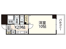 東雲パレス 1Kの間取図画像