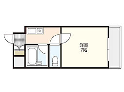 Fビル井口 1Kの間取図画像