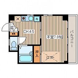 コート・ドール3 1DKの間取図画像