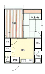 グラーツ天水 2DKの間取図画像
