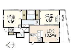 GraciousA 2LDKの間取図画像