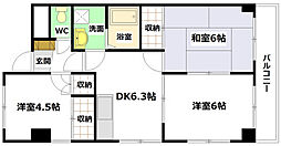 エムズハウス 3DKの間取図画像