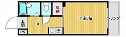 コーポサンライズ 1Kの間取図画像