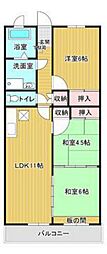 サンブライト西旭 3LDKの間取図画像