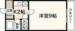 ドリームM木村 1Kの間取図画像