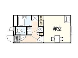 レオパレス東野T&Y 1Kの間取図画像