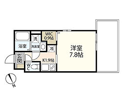 ユアメゾン宇品西 1Kの間取図画像