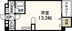 K-フィールド ワンルームの間取図画像