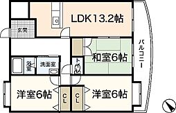 グロリオーサ 3LDKの間取図画像