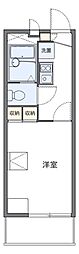 レオパレス南の風 1Kの間取図画像