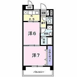 ペスカ・フィオーレ 2Kの間取図画像