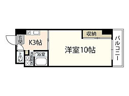 プレリュード海田 1Kの間取図画像