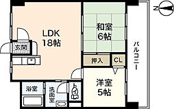 ネットビル6 2LDKの間取図画像