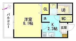 プラティーク川島 1Kの間取図画像