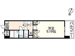 第16友建ビル 1Kの間取図画像