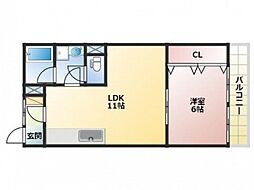 正本マンション 1LDKの間取図画像