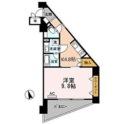T1FLAT 1Kの間取図画像