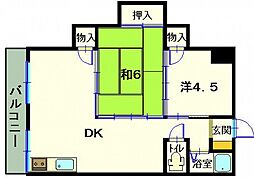 第二シモビル 3DKの間取図画像