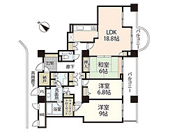 タワーズイースト 3LDKの間取図画像