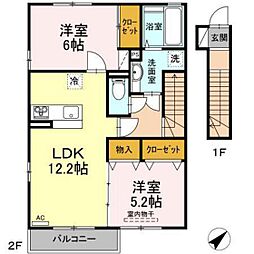 リオグランデ 2LDKの間取図画像