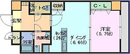 サンフォレスタ七尾 1DKの間取図画像