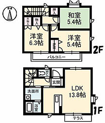 フォルテシモ 3LDKの間取図画像