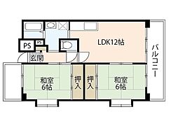 アド・パストラル前田 2LDKの間取図画像