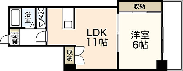 都ビル ｜広島県広島市中区白島九軒町(賃貸マンション1LDK・2階・40.95㎡)の写真 その2