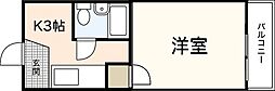 LUCIR十日市 1Kの間取図画像