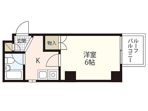 アクティブパレス比治山通り ｜広島県広島市南区比治山町(賃貸マンション1K・6階・17.17㎡)の写真 その2