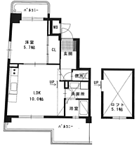 シティハイツ金屋町  ｜ 広島県広島市南区金屋町（賃貸マンション1LDK・10階・38.03㎡） その2