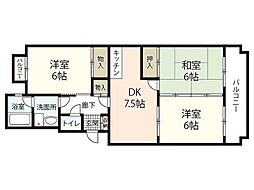 カノープス井口台 3DKの間取図画像