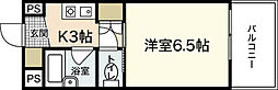 アクアサイド三篠 1Kの間取図画像