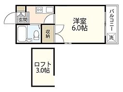 センチュリー21オバラ 1Kの間取図画像