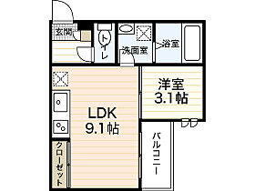 Regalest Cocon Minamikanon  ｜ 広島県広島市西区南観音町（賃貸アパート1LDK・1階・30.01㎡） その2