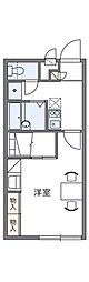 レオパレスグラシューズ・K 1Kの間取図画像