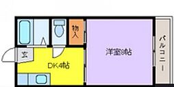 ラナイ27 1Kの間取図画像