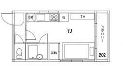 第2HMビルヂング ワンルームの間取図画像