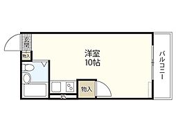 グリーンハイツ草津1棟 ワンルームの間取図画像