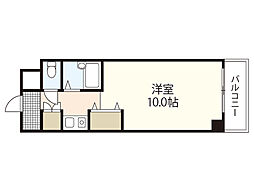 広瀬北ビル 2階ワンルームの間取り