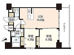 S-RESIDENCE鶴見町altano 12階2LDKの間取り